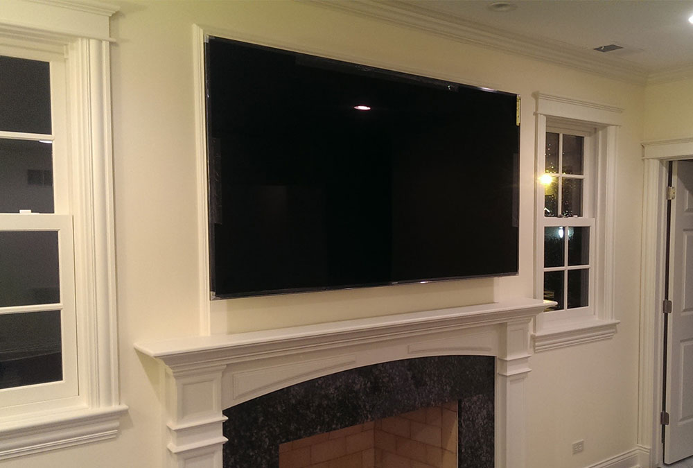 4K LED Tv Mounting Above Fireplace