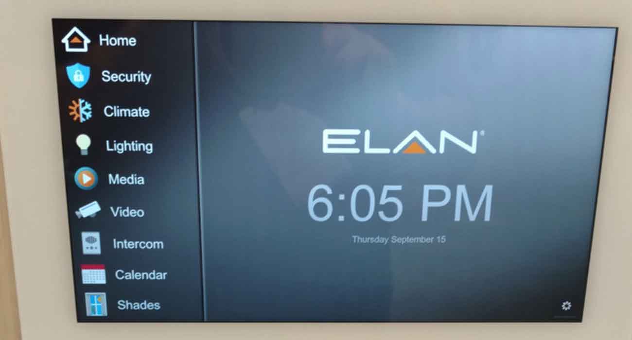 The new Elan Home Systems version 8.0 User Interface. Elan is installed by Buchan Consulting LLC